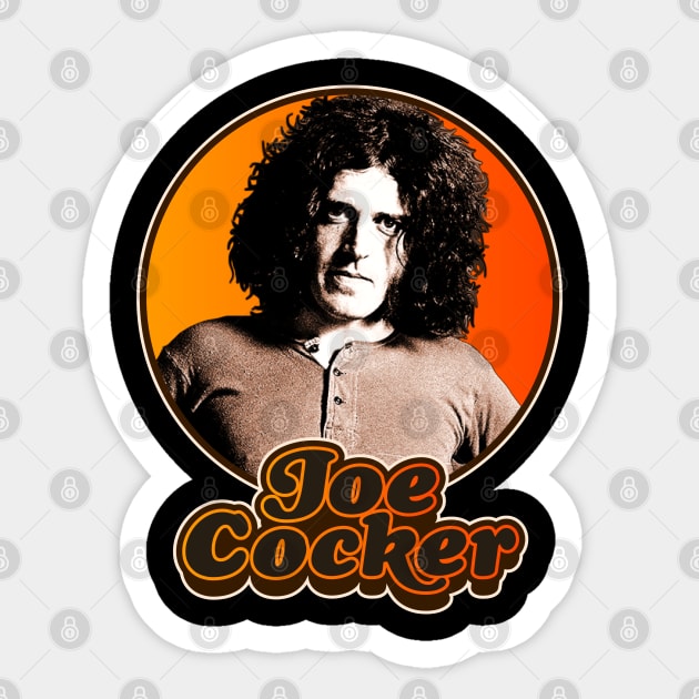 Retro Joe Cocker Tribute Sticker by darklordpug